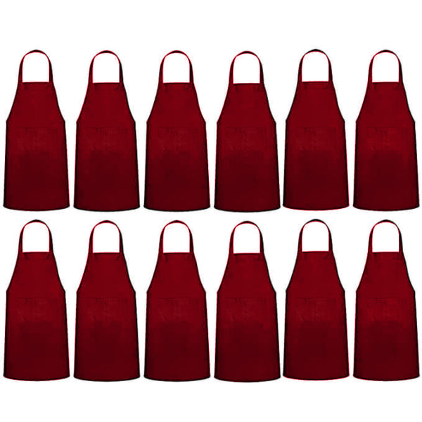 Red Aprons - Pack of 12 (Personalisation available)