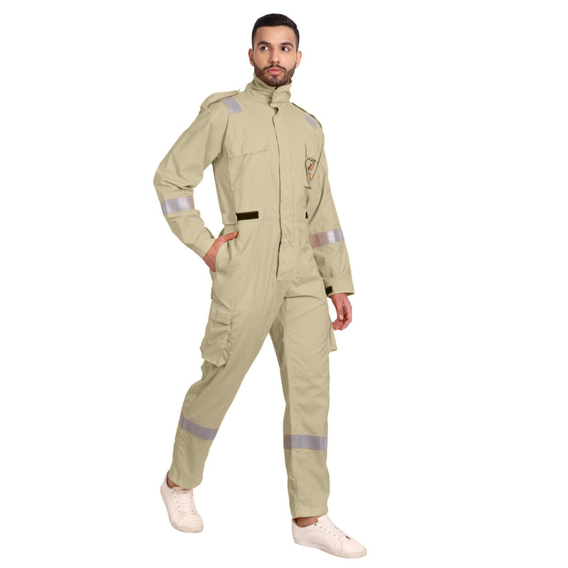 IOCL Uniform Treated FR Coverall - Khaki - uniformer