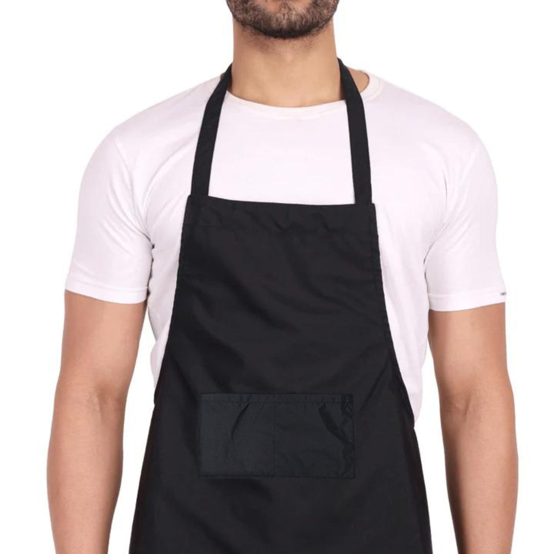 Black Chef Apron and Cap