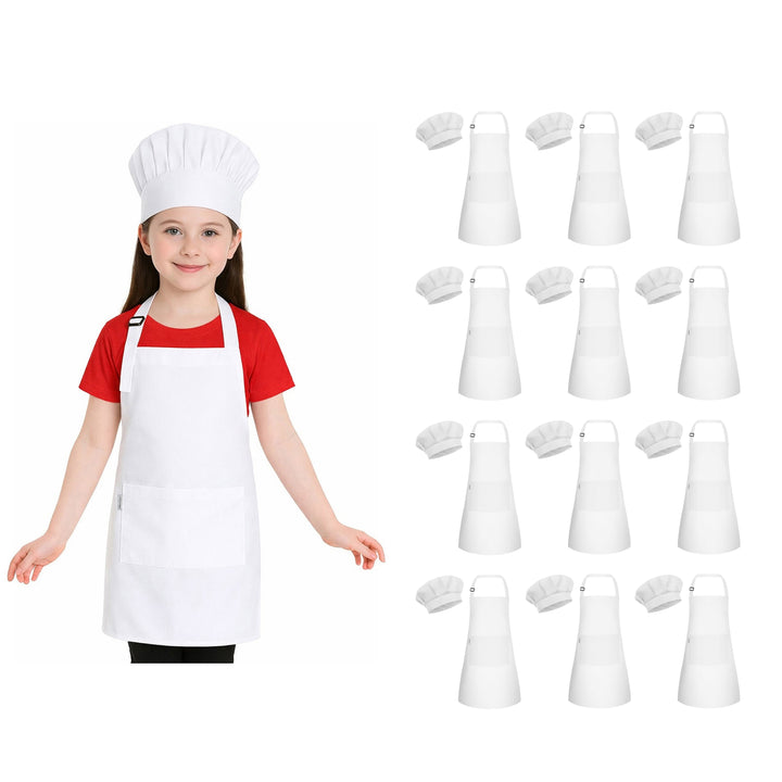 Kids Apron with Chef Cap Pack of 12