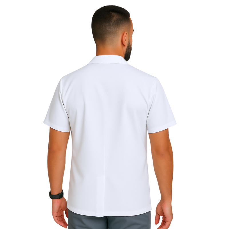 White Half Sleeves Lab Coat Men (Personalisation Available)
