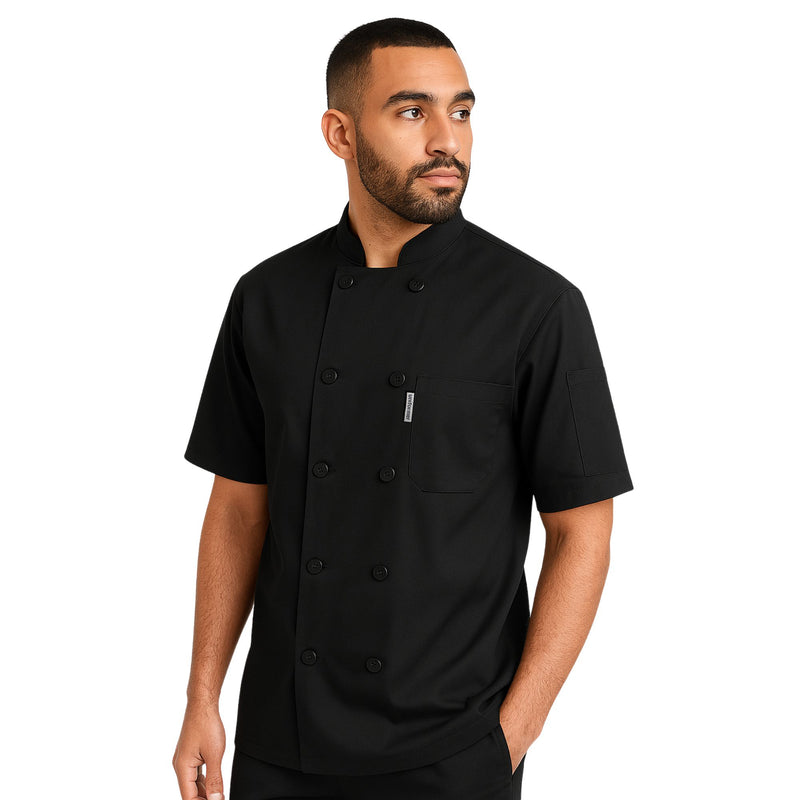 Half Chef Coat Black (Personalisation Available)