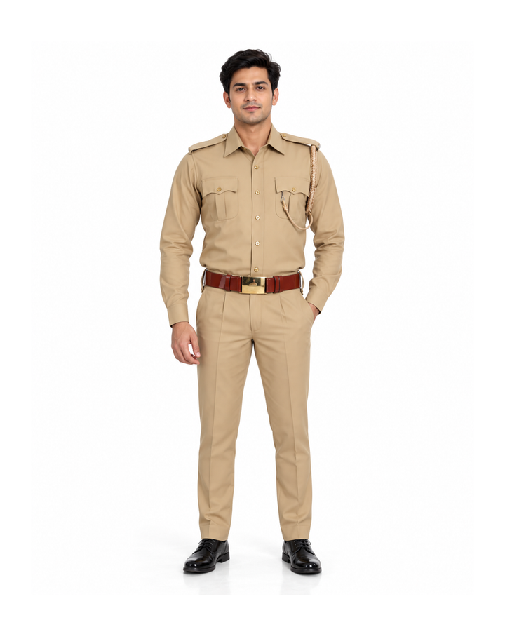 Police Khaki Full Shirt