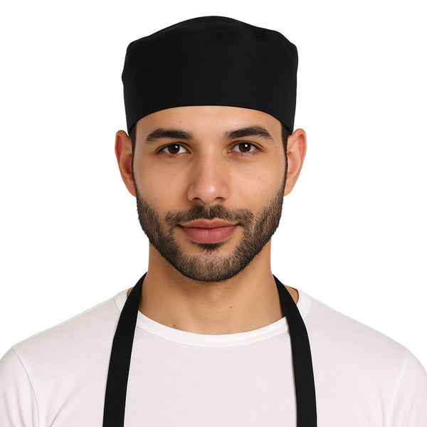 Chef Caps Black – Pack Of 2