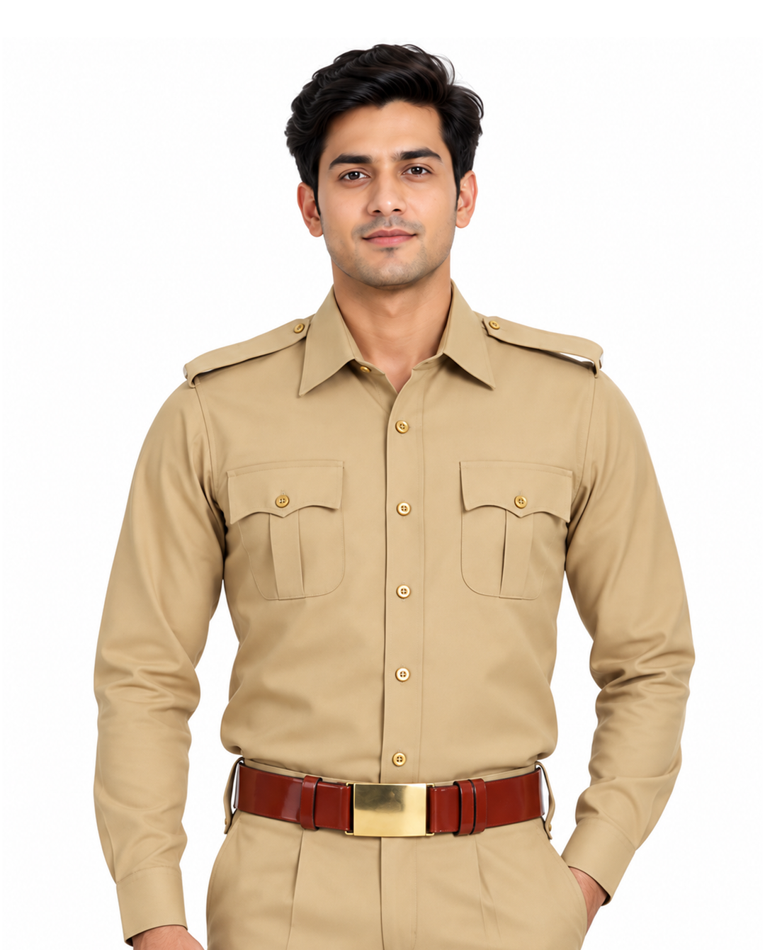 Police Khaki Full Shirt