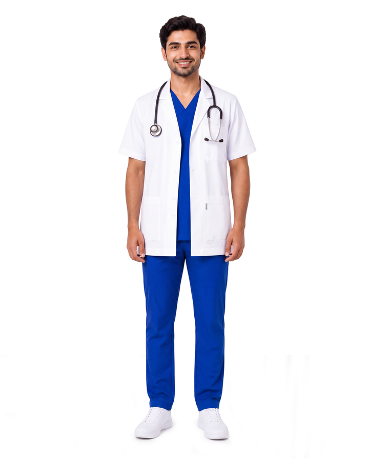 Half Men's Lab Coat Apron