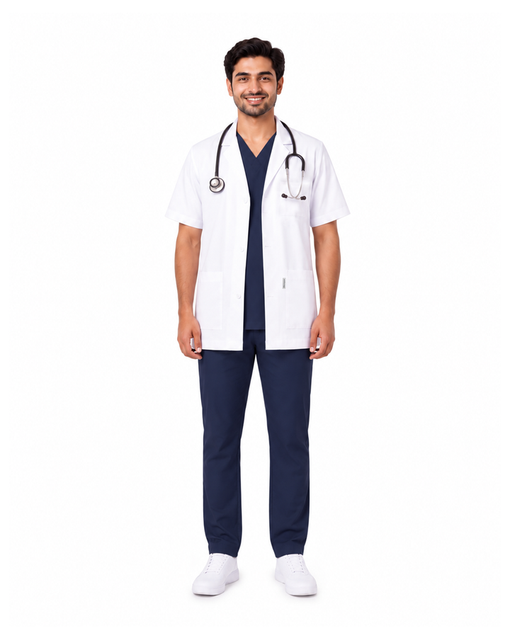 Half Men's Lab Coat Apron