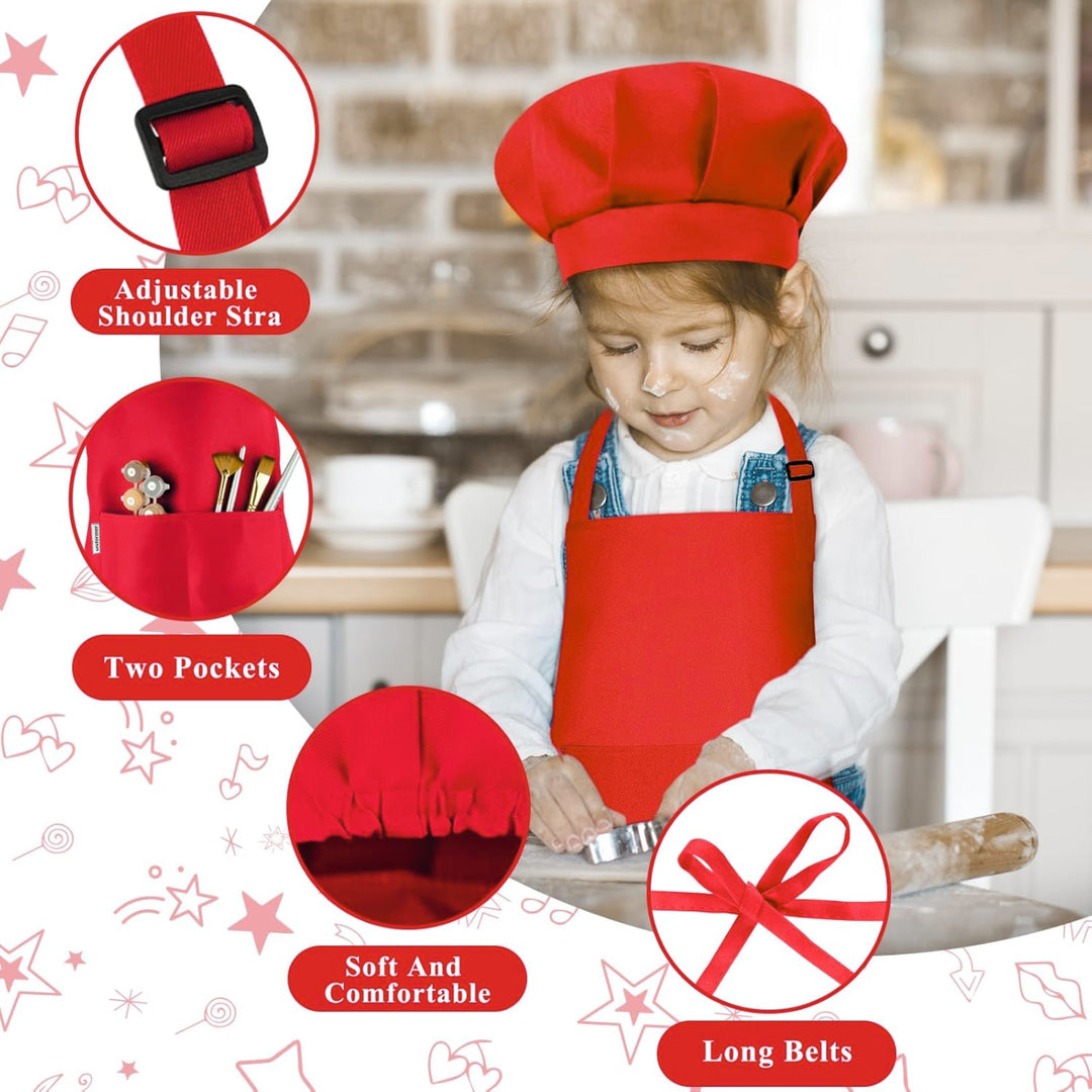 Kids Apron with Chef Cap Pack of 12