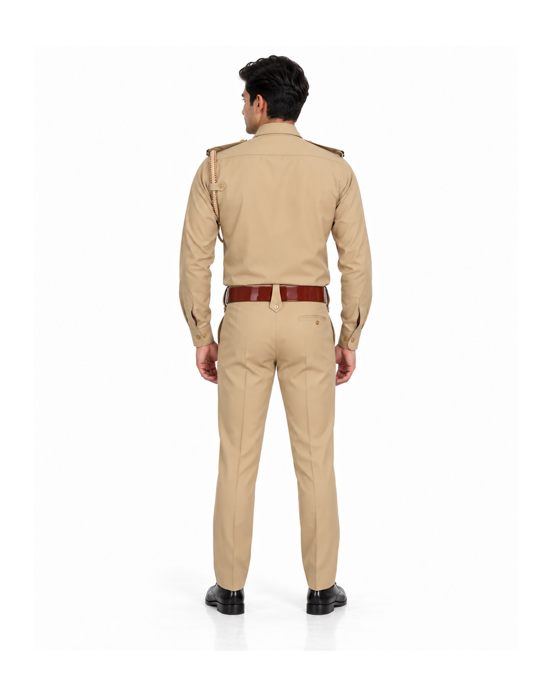 Khaki Police Full Sleeves Shirt and Trouser Set