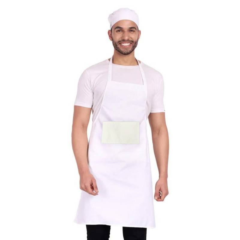 White Aprons - Pack of 6 (Personalisation Available)