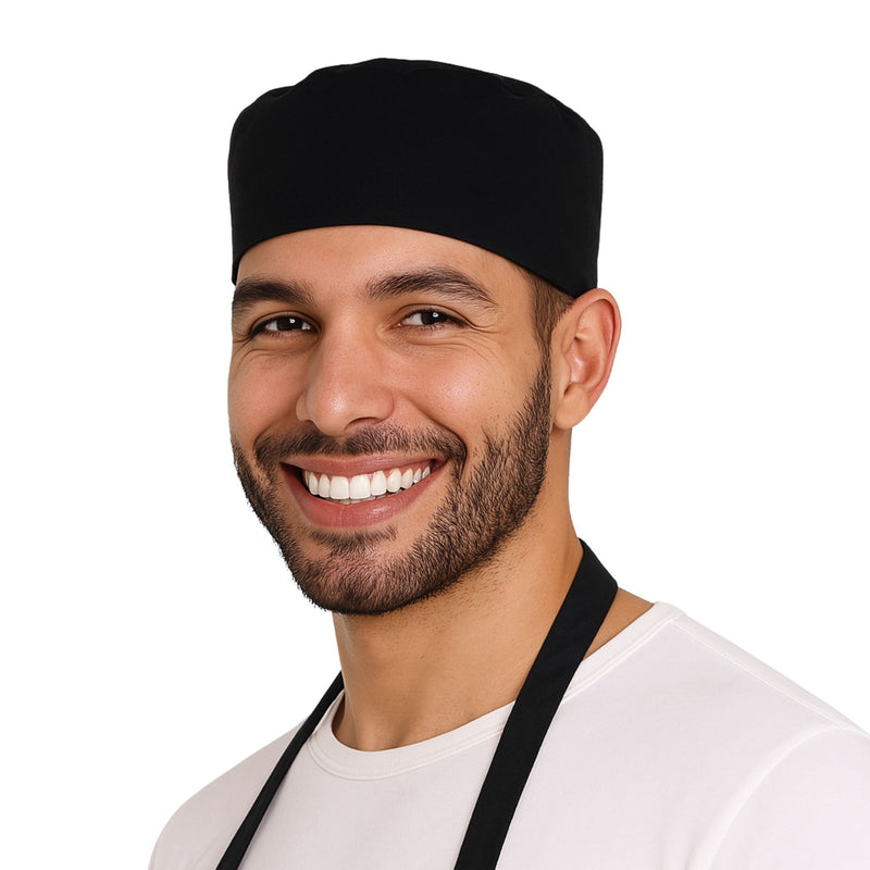 Chef Caps Black – Pack Of 2