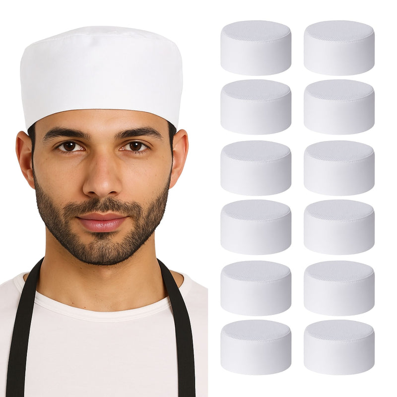 Chef Caps White – Pack Of 12