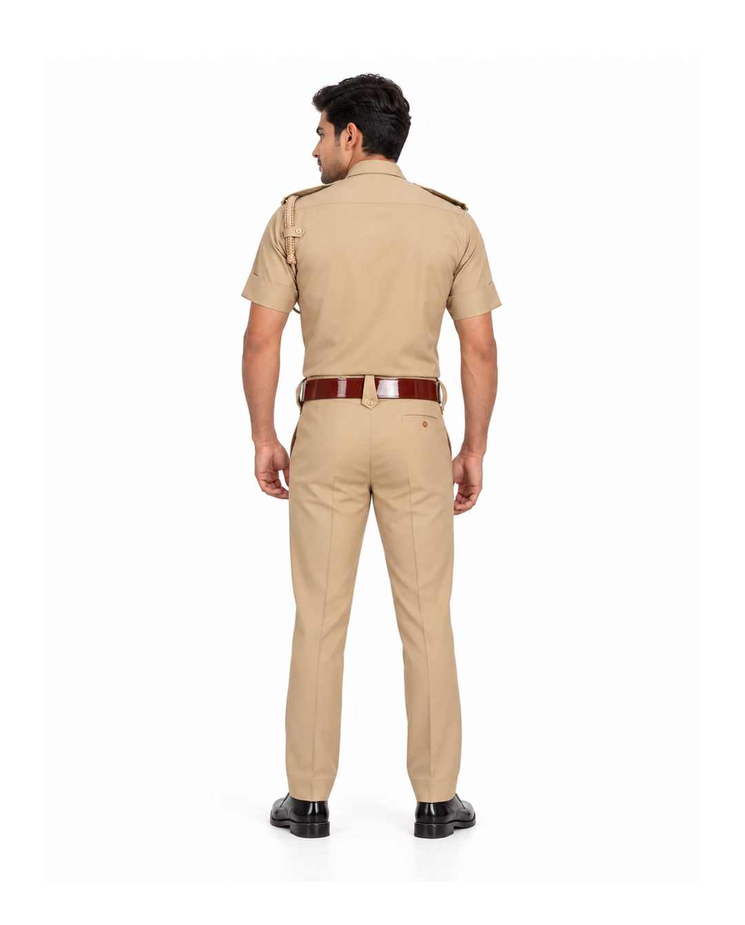 Khaki Police Half Sleeves Shirt and Trouser Set