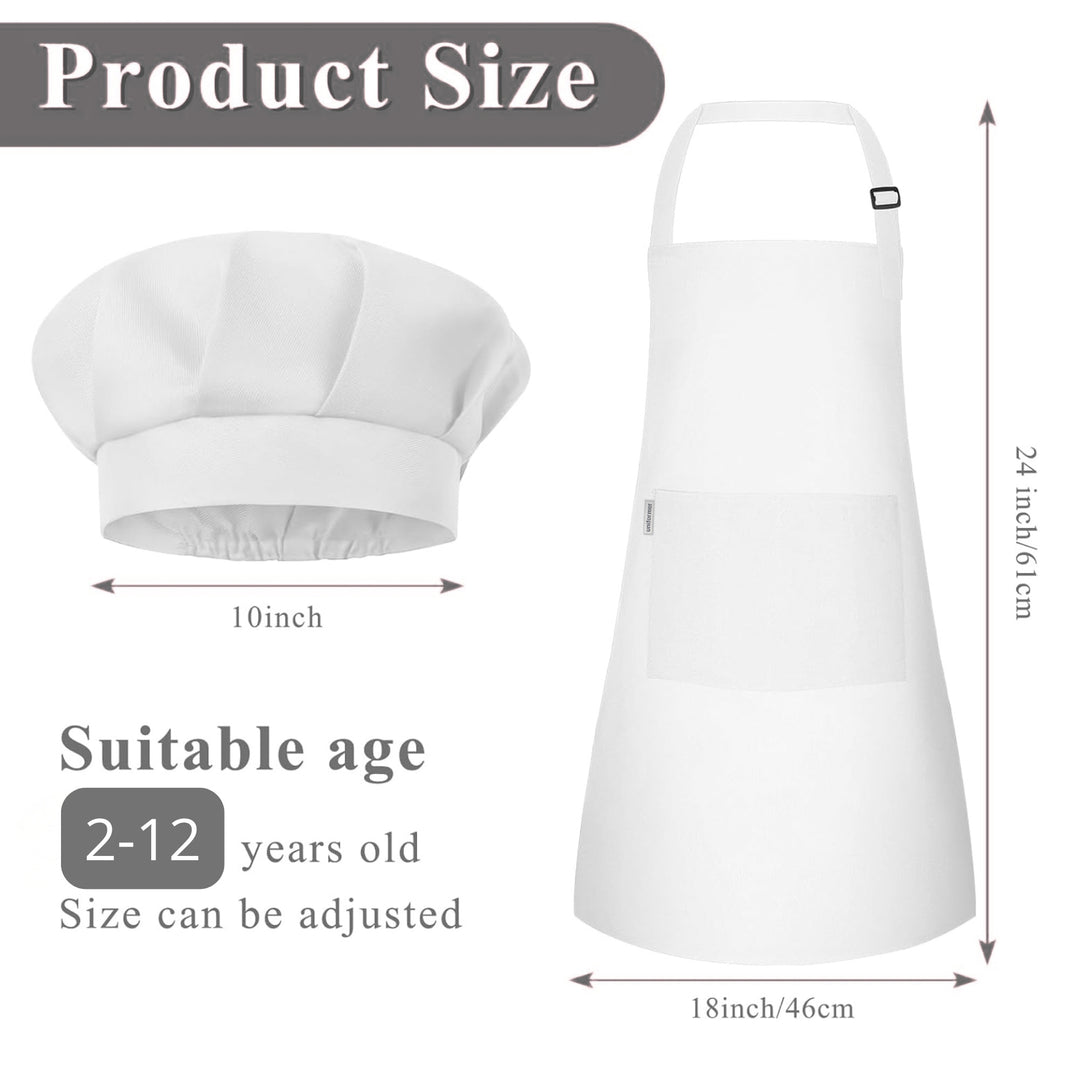 Kids Apron with Chef Cap Pack of 12
