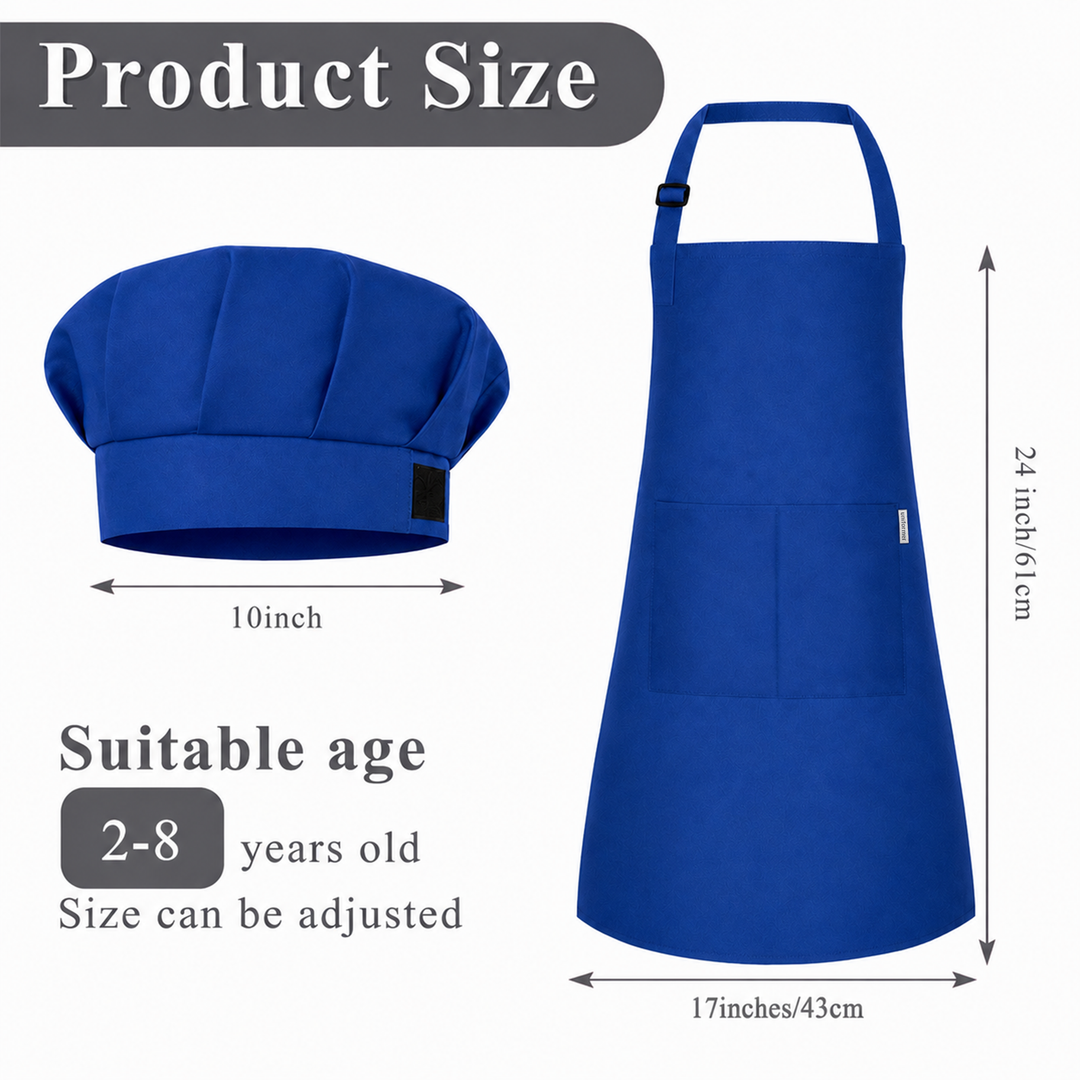 Kids Apron with Chef Cap