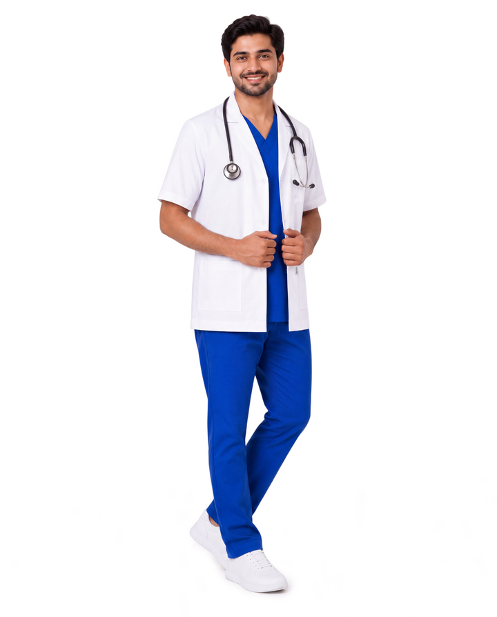 Half Men's Lab Coat Apron