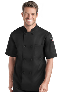 Half Chef Coat Black (Personalisation Available)