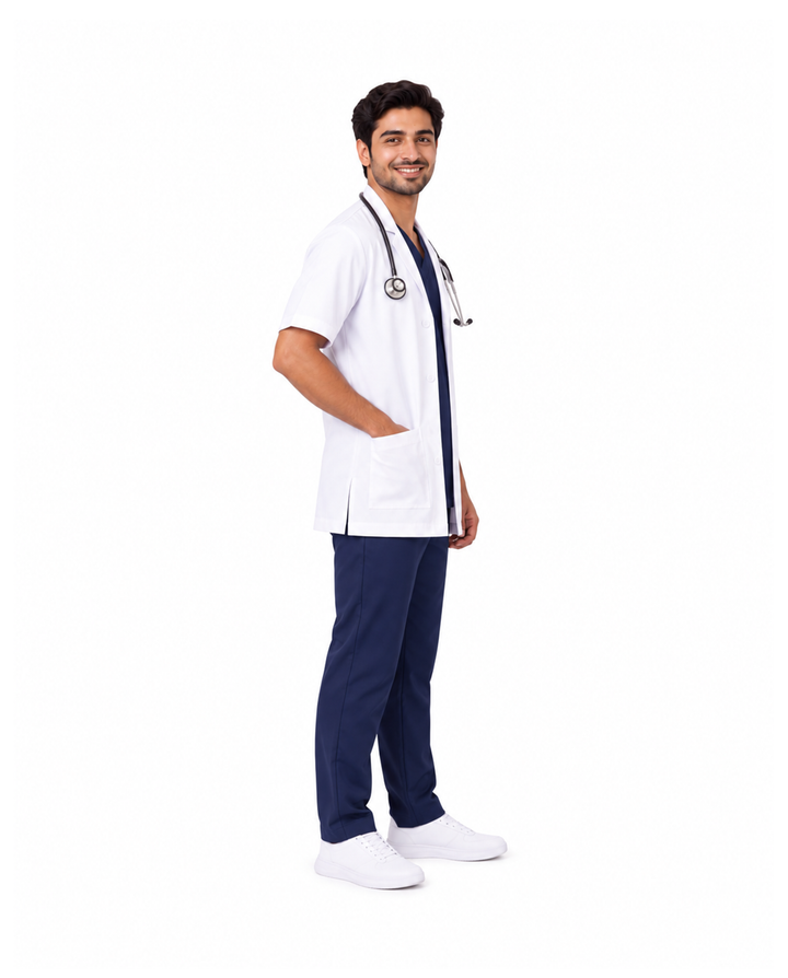 Half Men's Lab Coat Apron