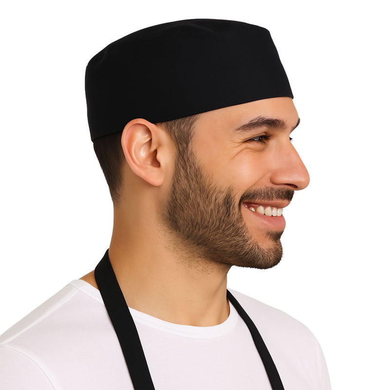 Chef Caps Black – Pack Of 2