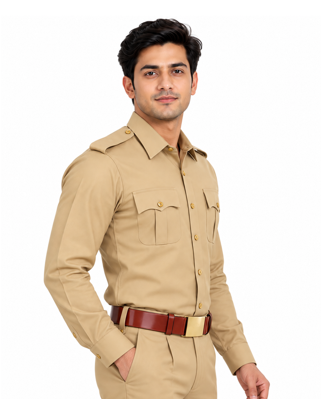 Police Khaki Full Shirt