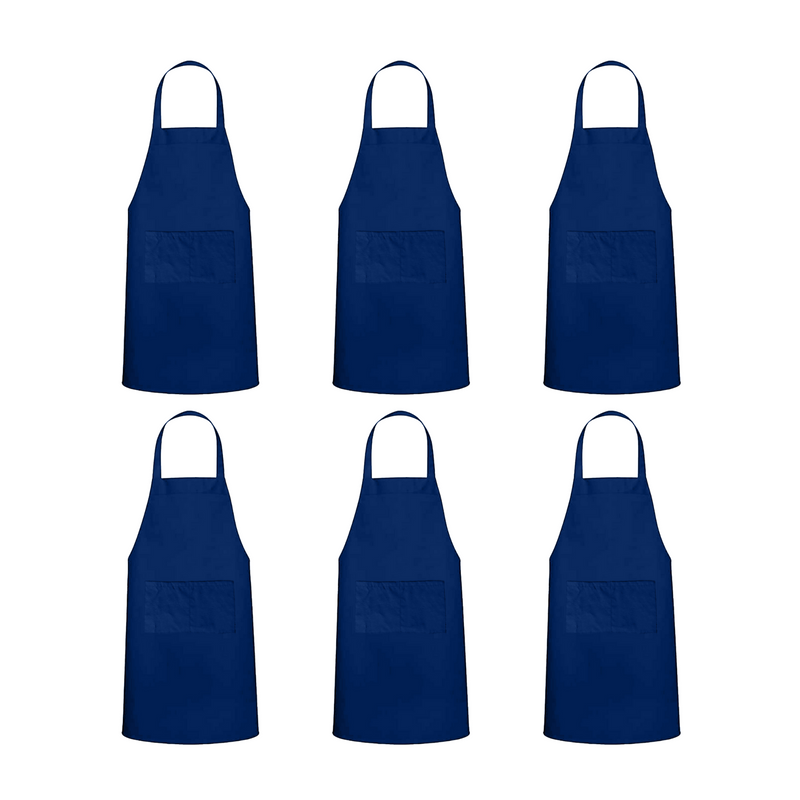 Blue Aprons - Pack of 6 (Personalisation available)