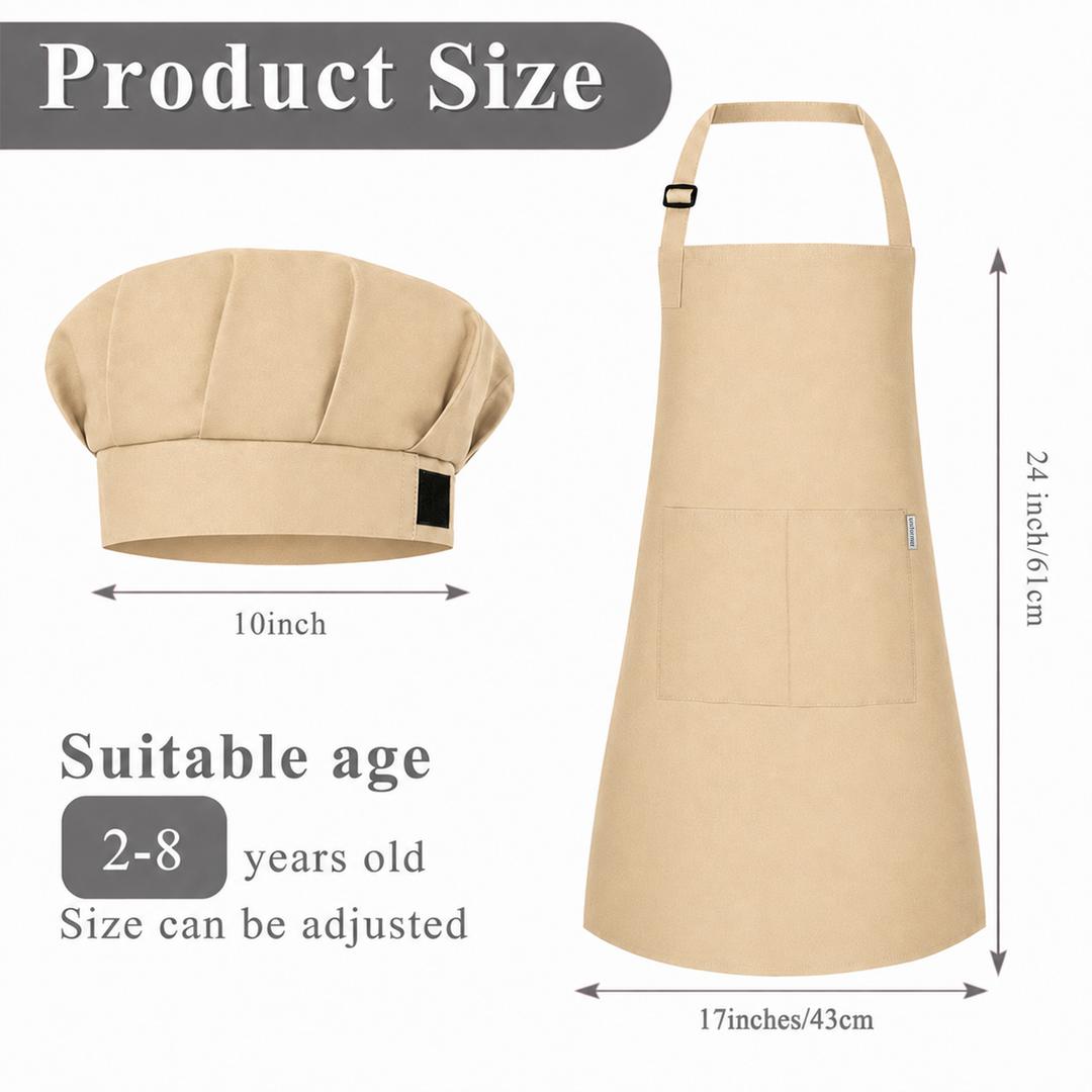 Kids Apron with Chef Cap