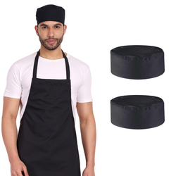 Chef Caps Black – Pack Of 2