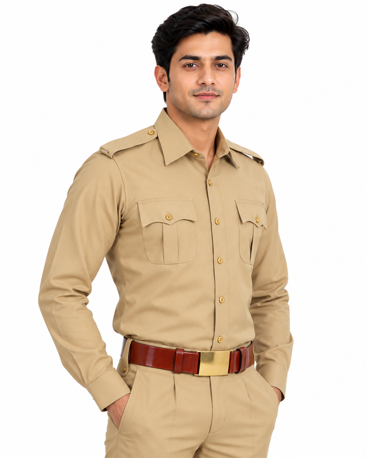 Police Khaki Full Shirt