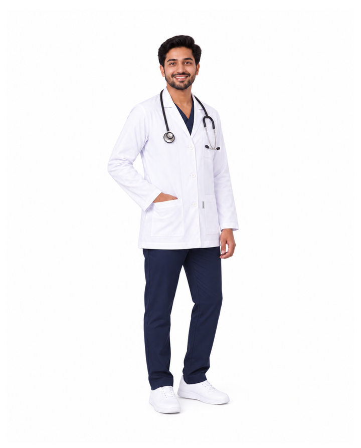 Full Men's Lab Coat Apron