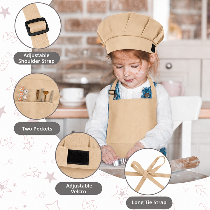 Kids Apron with Chef Cap
