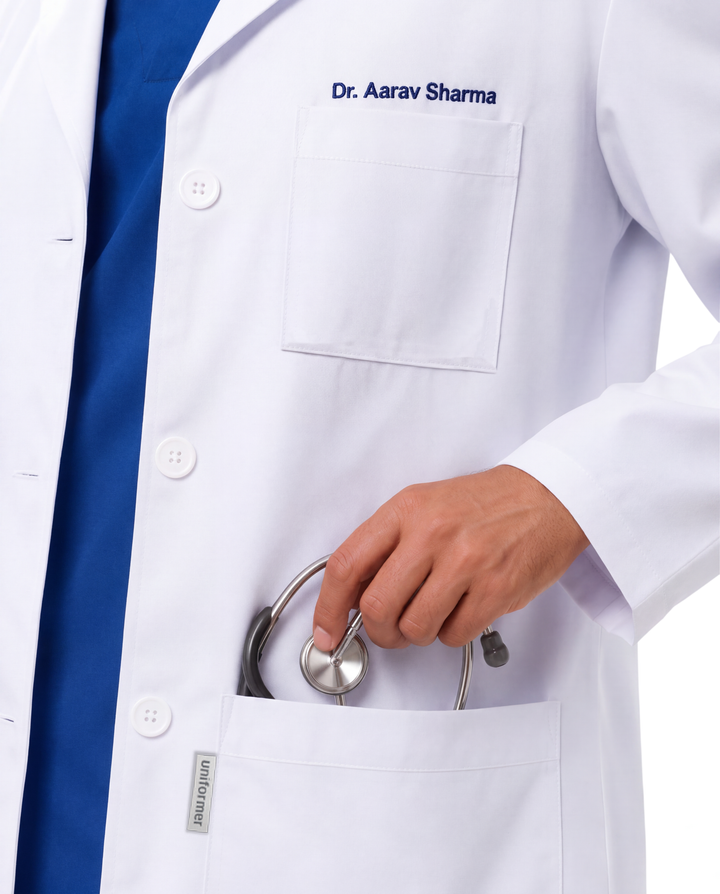 Full Men's Lab Coat Apron