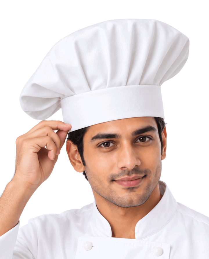 Long Chef Cap #color_white