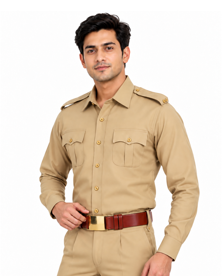 Police Khaki Full Shirt