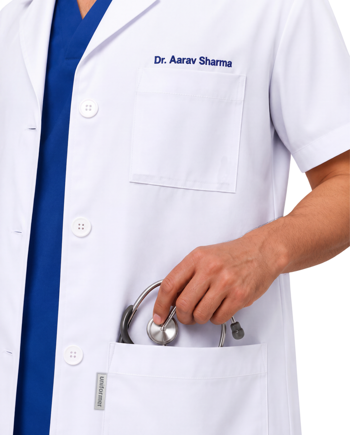 Half Men's Lab Coat Apron