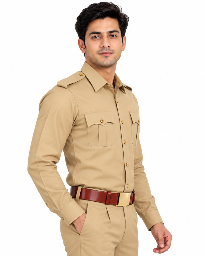 Police Khaki Full Shirt