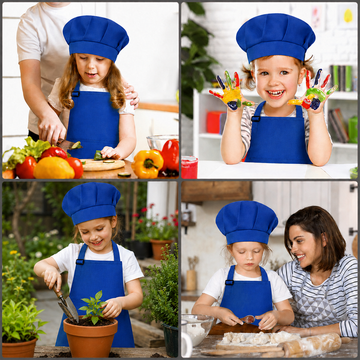 Kids Apron with Chef Cap