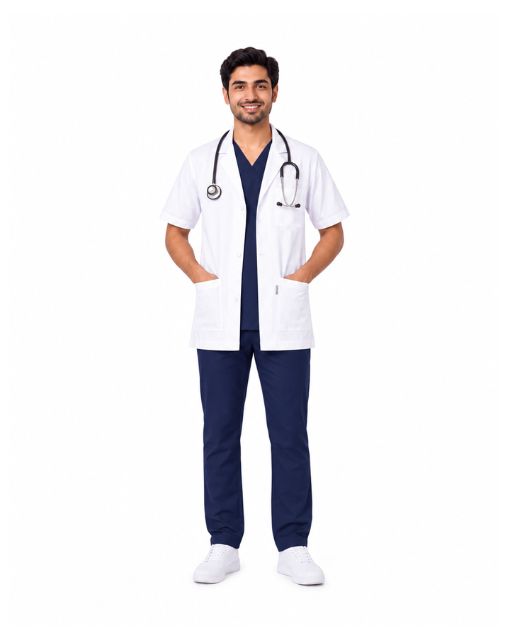 Half Men's Lab Coat Apron