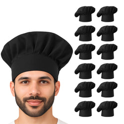 uniformer Chef Cap Adjustable & Breathable Hat (Black)