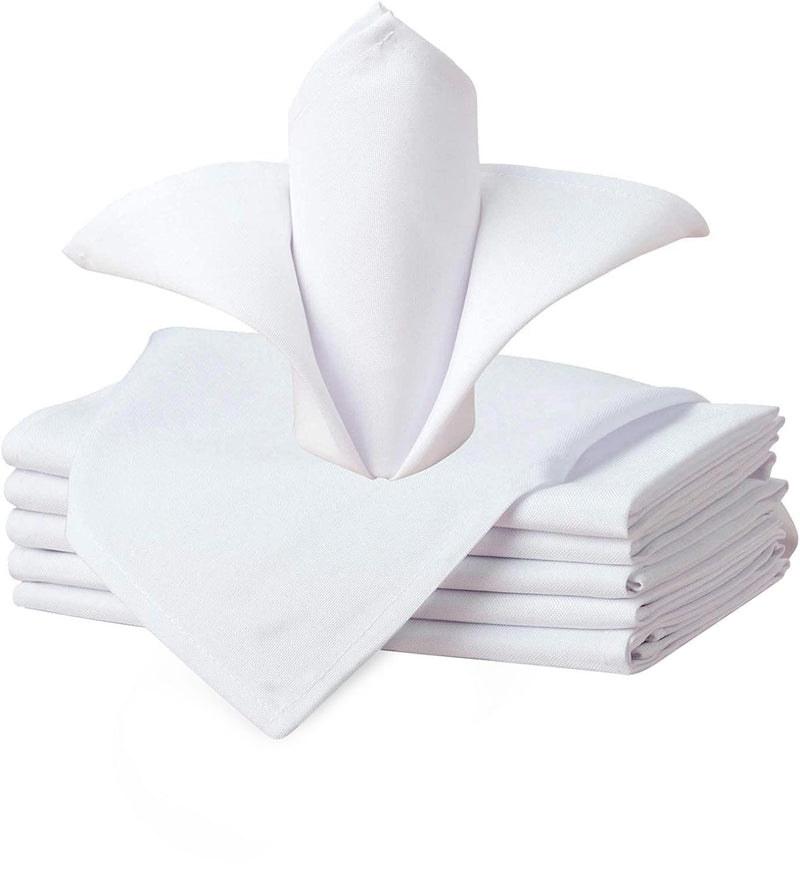 White Table Napkins- Pack of 6(Personalisation Available)