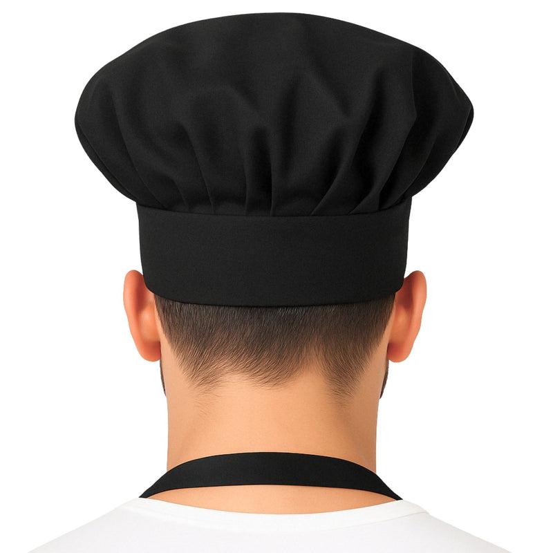 uniformer Chef Cap Adjustable & Breathable Hat (Black)