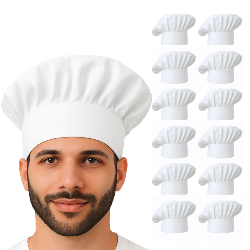 uniformer Chef Cap Adjustable & Breathable Hat (White)