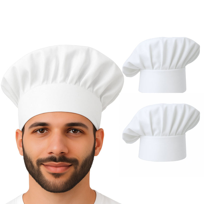 uniformer Chef Cap Adjustable & Breathable Hat (White)