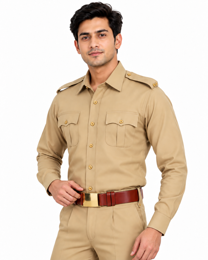 Police Khaki Full Shirt