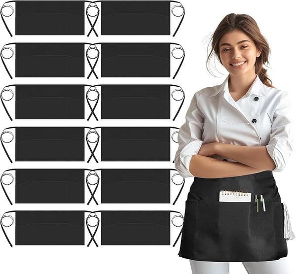 Half Aprons - Pack of 12 (Personalisation available)