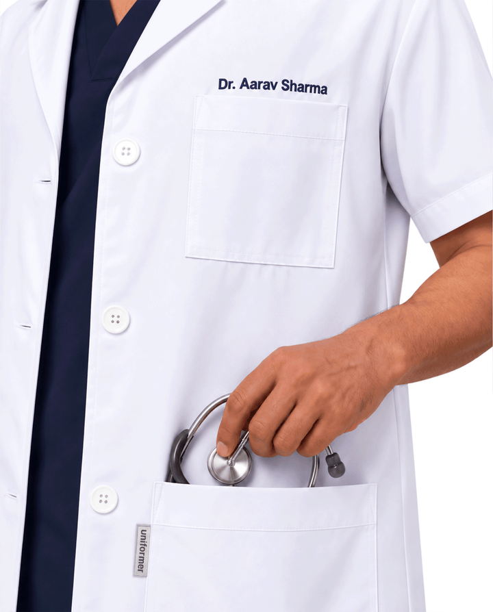 Half Men's Lab Coat Apron