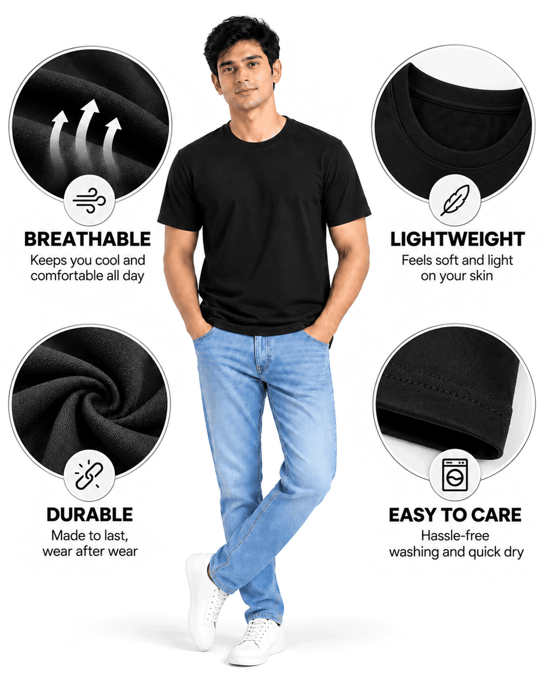 Classic Round Neck T-shirt