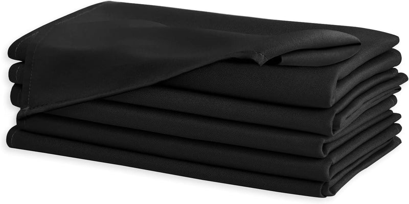 Black Table Napkins - Pack of 6(Personalisation Available)