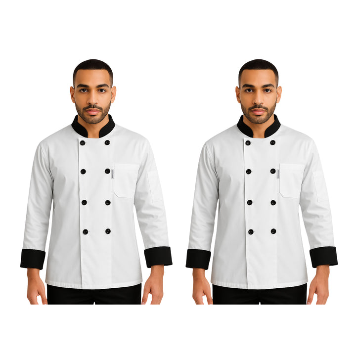 Full Contrast Chef Coat Pack of 2