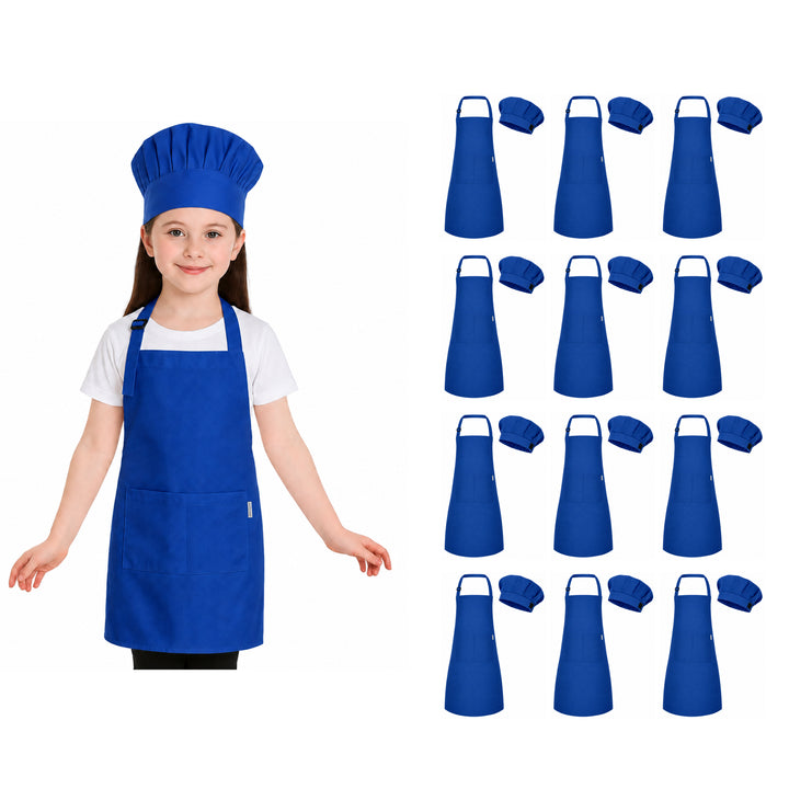 Kids Apron with Chef Cap Pack of 12