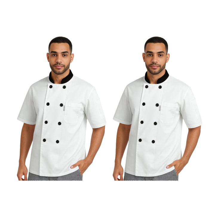 Half Contrast Chef Coat Pack of 2